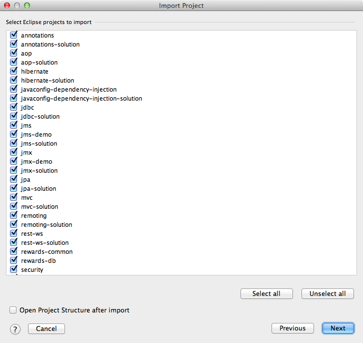 Import Eclipse Projects - Step 3